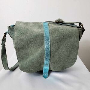 CINNAMON Crossbody Leather Bag  Khaki Green, Made in Italy